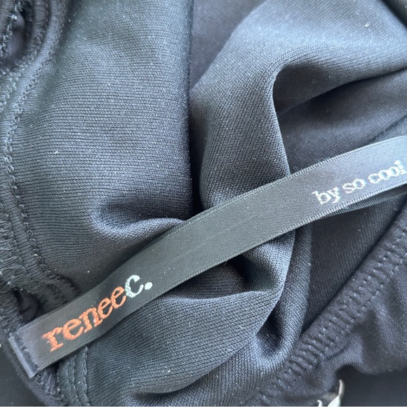 Renee C. Black and White Y2K Halter Dress Top - Picture 5 of 5